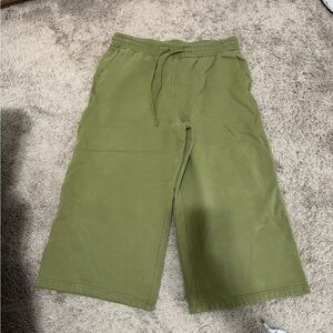 Lululemon Olive Green Wide-Leg crop Pants